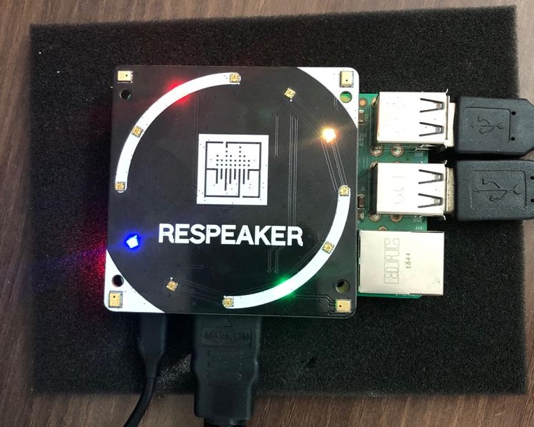 Respeaker is connected with Raspberry Pi