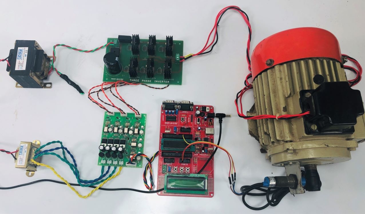 Prototype Model for three phase induction motor speed control using DSPIC controller