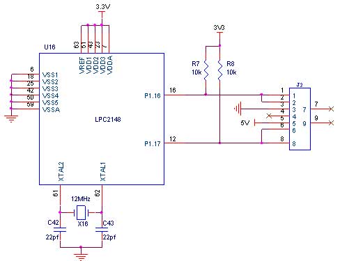 Circuit Diagram to Interface PS/2 with LPC2148