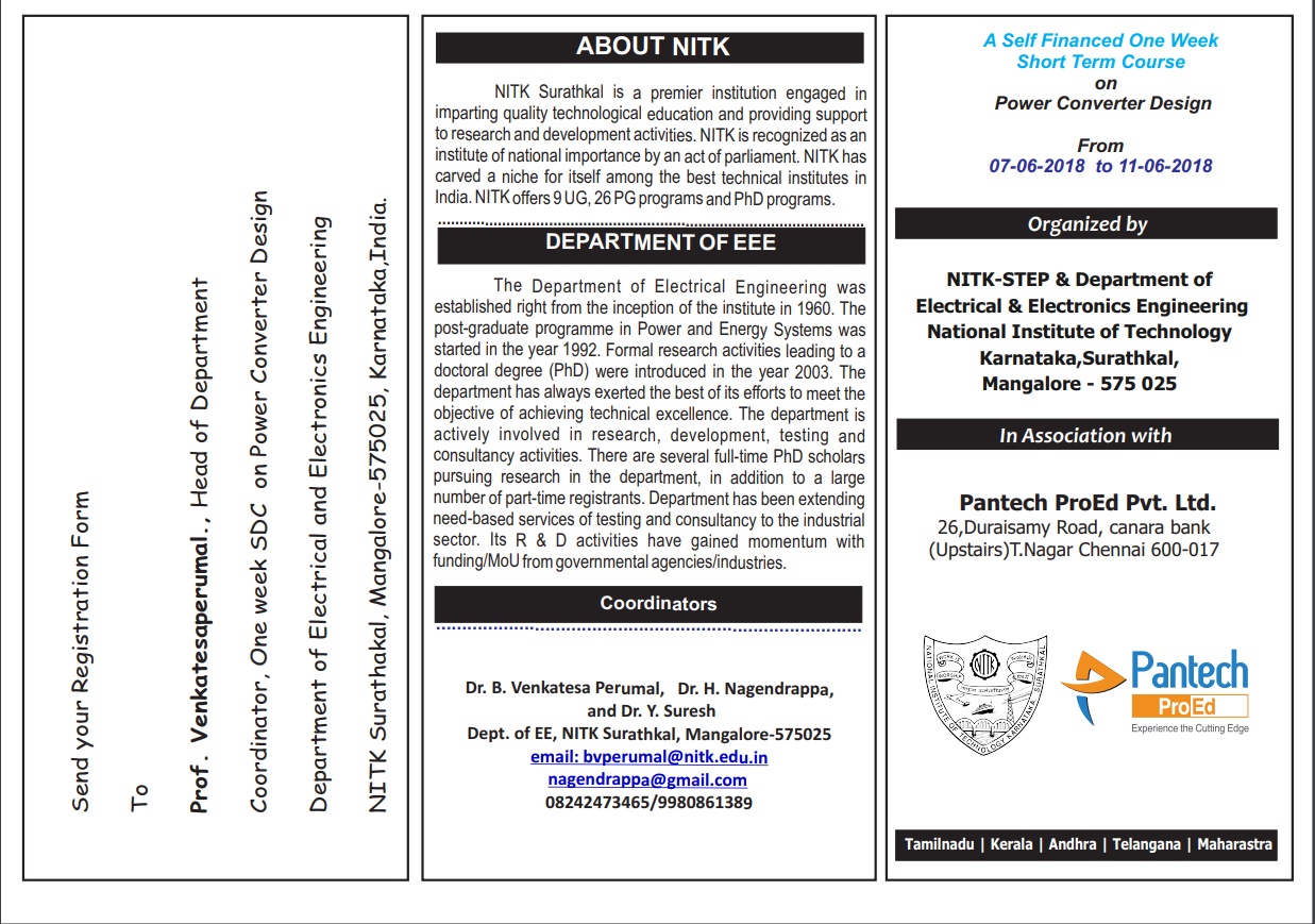 One week short term course on power converter design Pantech.AI