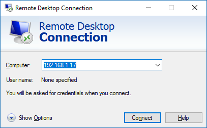 Remote desktop in windows