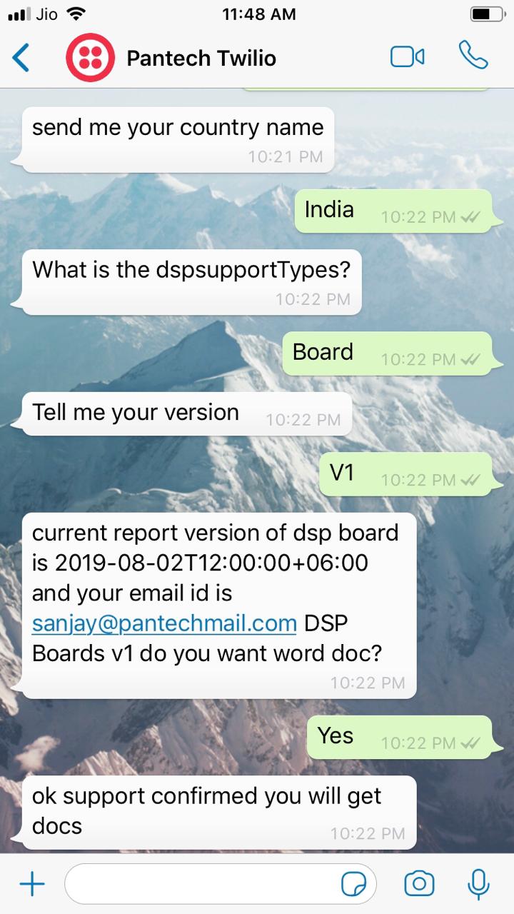 Chatbot integrated with Iphone Whatsapp