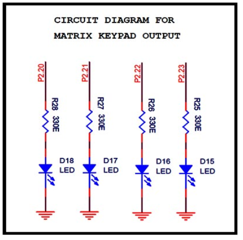Circuit Diagram for Matrix Keypad Output