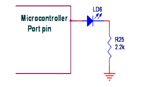 Interfacing LED to microcontroller