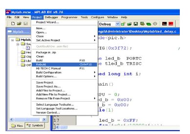 Create & Debug a project in Mplab using PIC16F877A