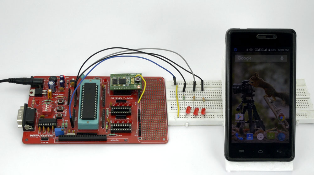 Mobile phone communication with Microcontroller