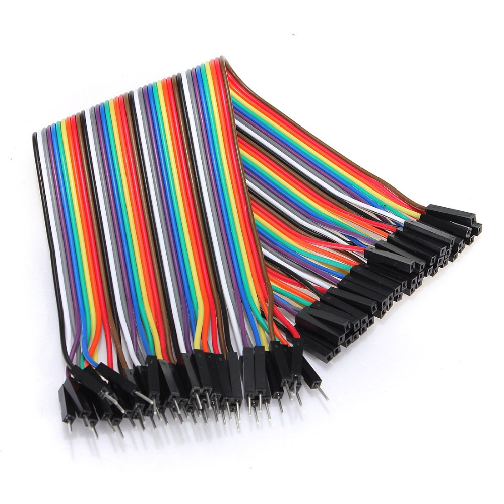 40PCS Dupont Wire Color Connector Cable 2.54mm  1P-1P For Arduino GOOD QUALITY 