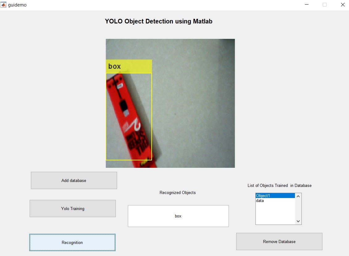 Yolo Object detection using Matlab