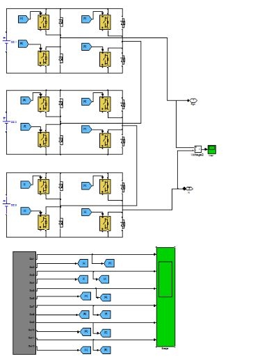 3 Phase Cascaded Seven Level Inverter using Matlab Simulink