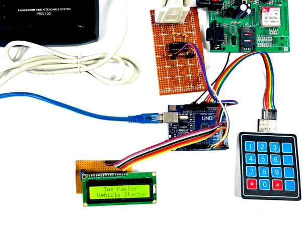 Two Factor Security in Car using Arduino uno