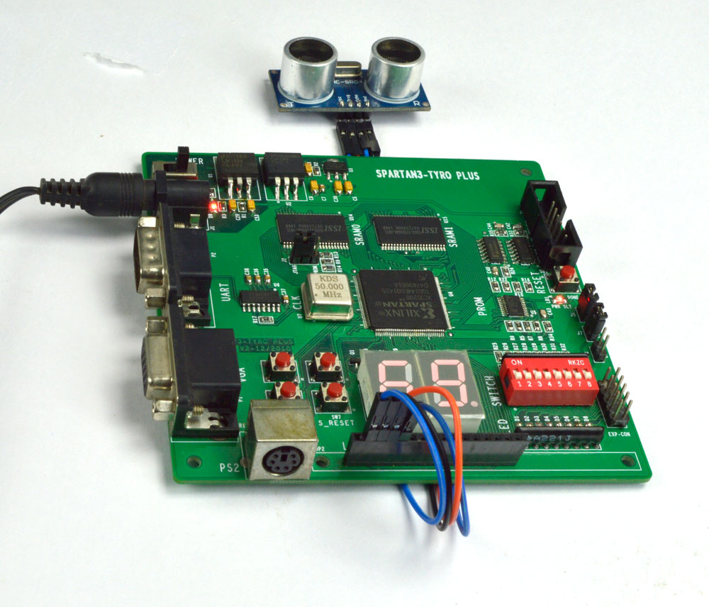 FPGA Implementation of distance Measurement with Ultrasonic Sensor