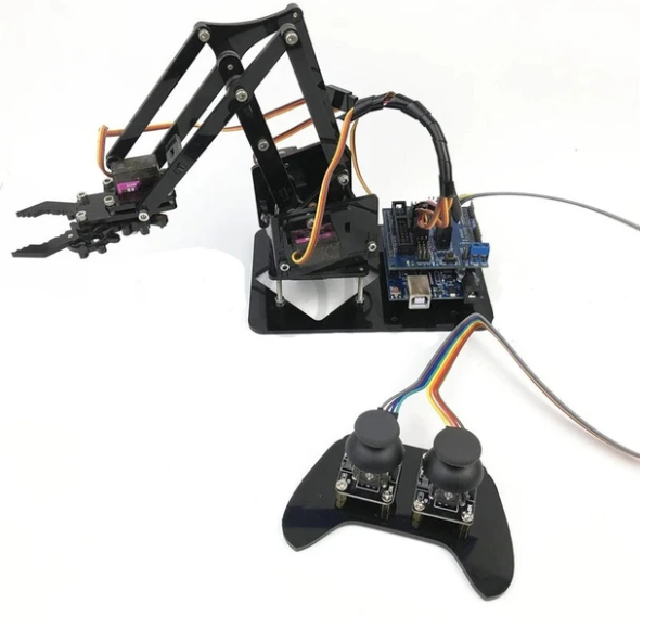 Joystick-Controlled Arduino Robotic ARM -Arduino Mini Project