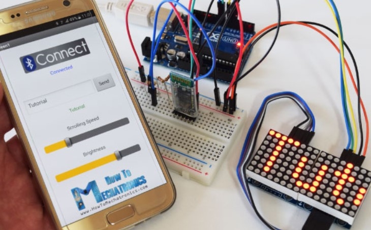 Arduino LED Matrix Scrolling Text -Arduino mini projects