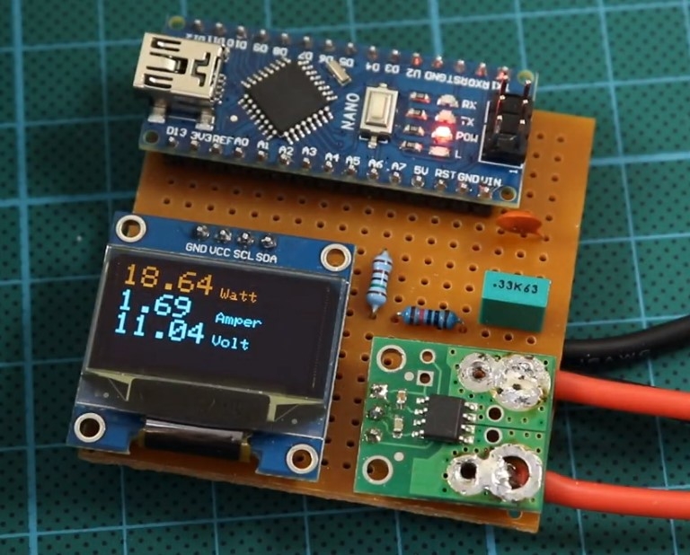 Arduino Current Meter, Voltage Meter Circuit. DIY Multimeter -Arduino Mini Proejct