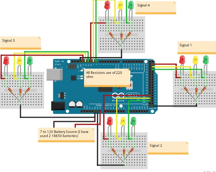 Arduino Based  Traffic Light Controller