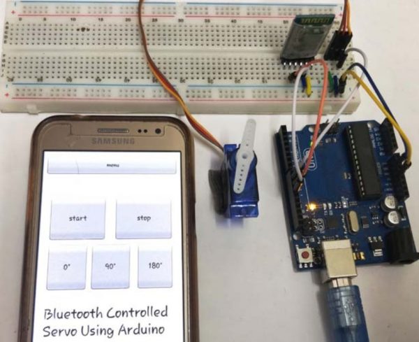 Bluetooth Controlled Servo Motor using Arduino