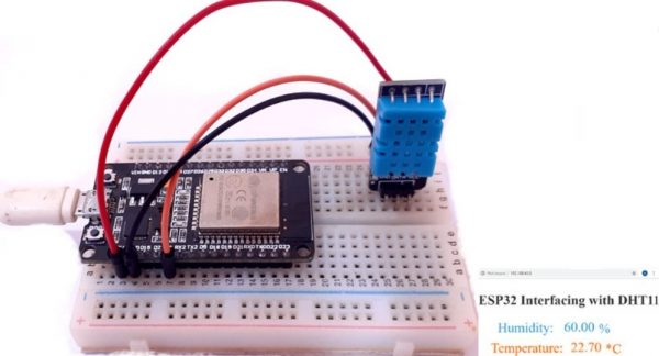 ESP32 Based Webserver for Temperature and Humidity Measurement