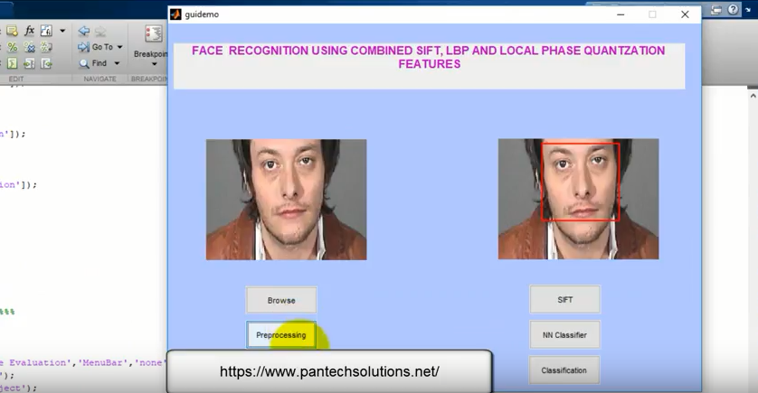 Matlab Code for Face Recognition using Combined SIFT