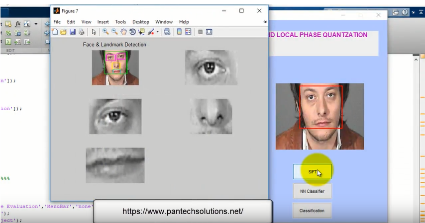 Matlab Code for Face Recognition using Combined SIFT