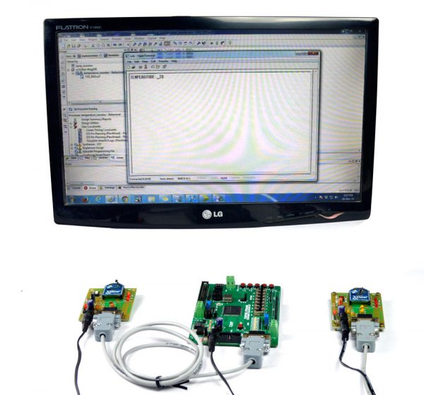 FPGA Based Wireless Temperature Monitoring system using Spartan3an Starter Kit