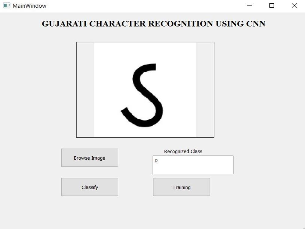 Gujarati Character Recognition using Tensorflow