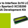 16x2 LCD interfacing with Spartan3 FPGA XC3S200 Development Kit