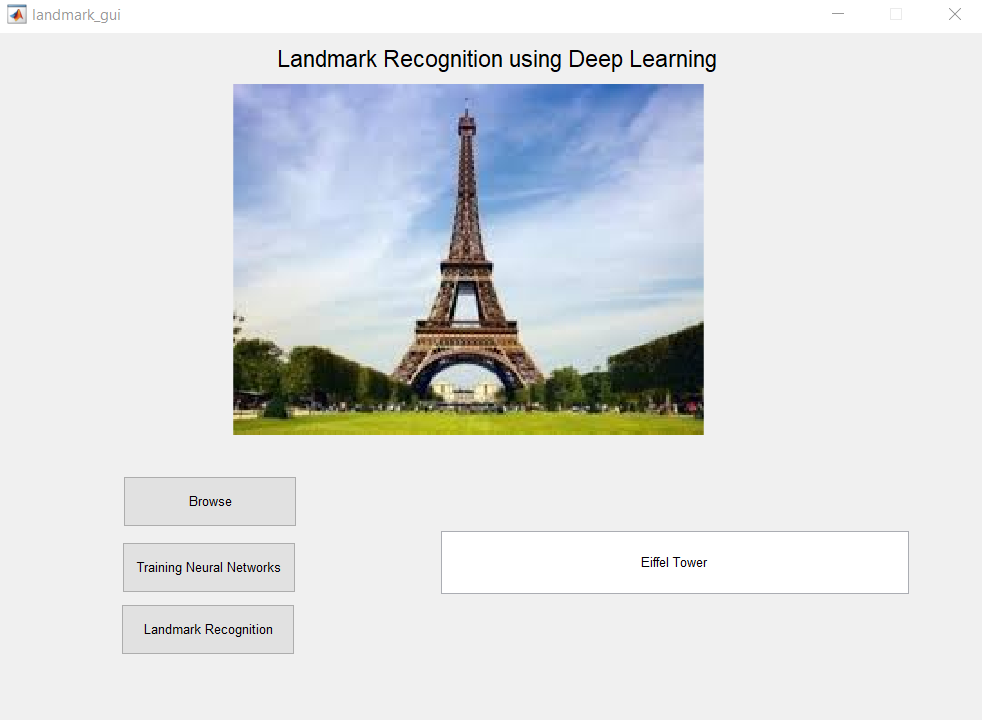 Landmark recognition using Deep Learning-Matlab