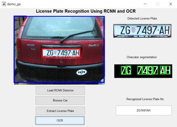 license plate recognition using  RCNN