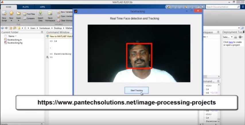 Matlab code for Real Time Face Detection and Tracking