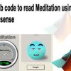 Matlab code to read Meditation using Brainsense
