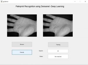 Palmprint recognition using Deep Learning