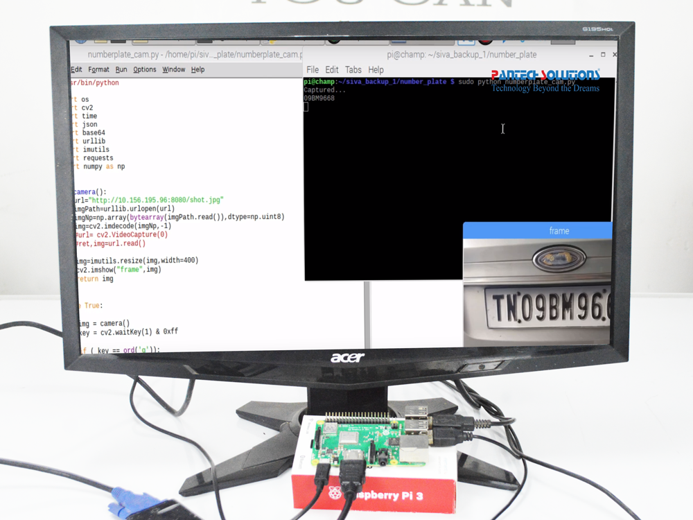 Raspberry Pi Based License Plate Recognition using OpenCV, Python