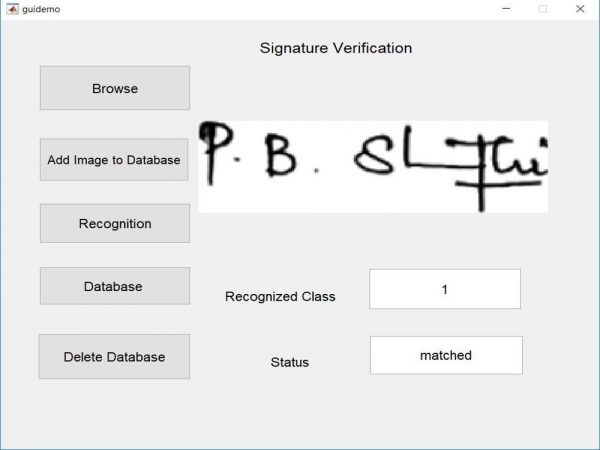 Signature Verification using Matlab