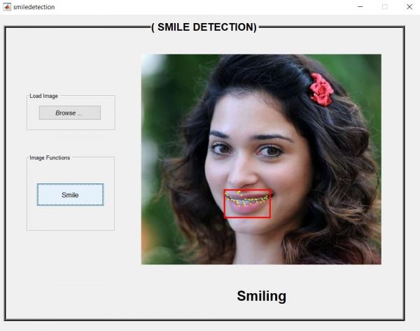 Smile detection  using Matlab