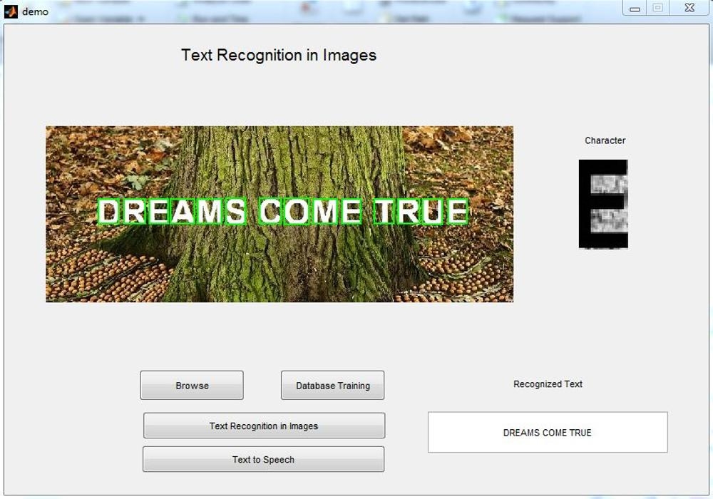 Text recognition in images and converting recognized text to speech -Image processing project