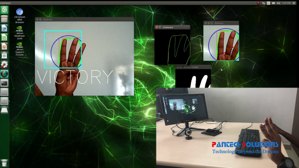 Gesture recognition using Jetson Nano victory
