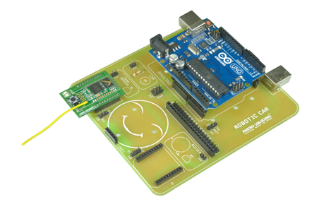 Fig1.16: Arduino and Bluetooth attached with chassis