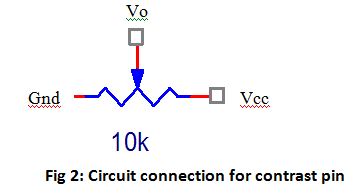 Circuit connection for contrast pin