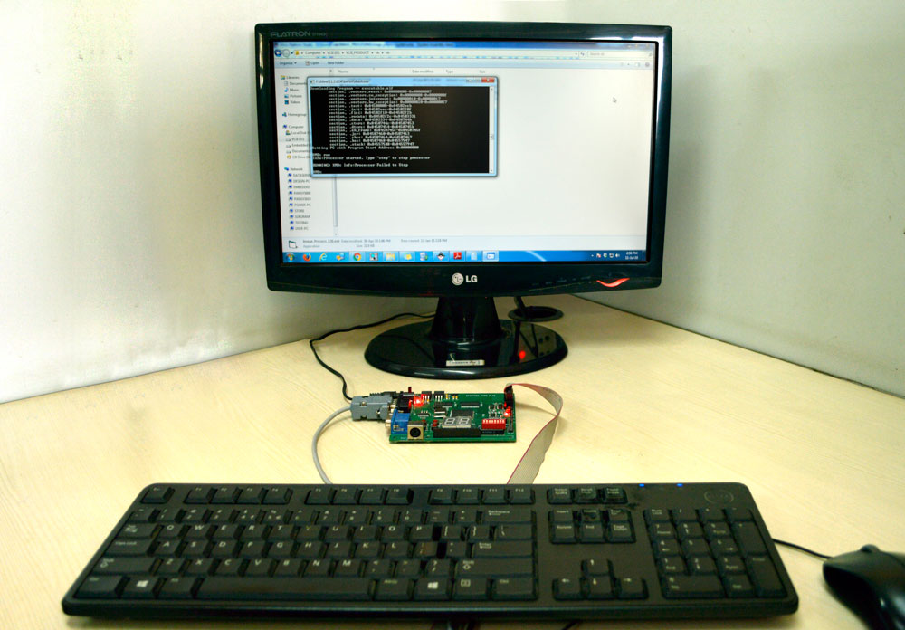 Output Image for Median Filtering using Spartan3 FPGA Image Processing Kit