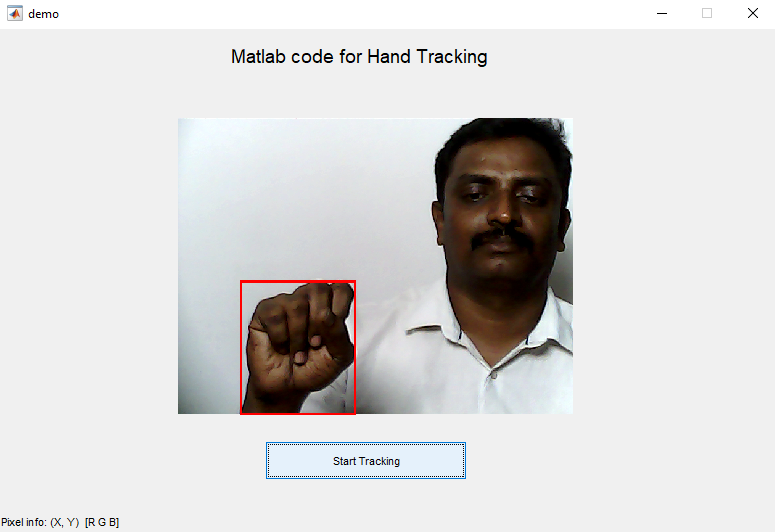 REAL TIME HAND TRACKING USING MATLAB CODE