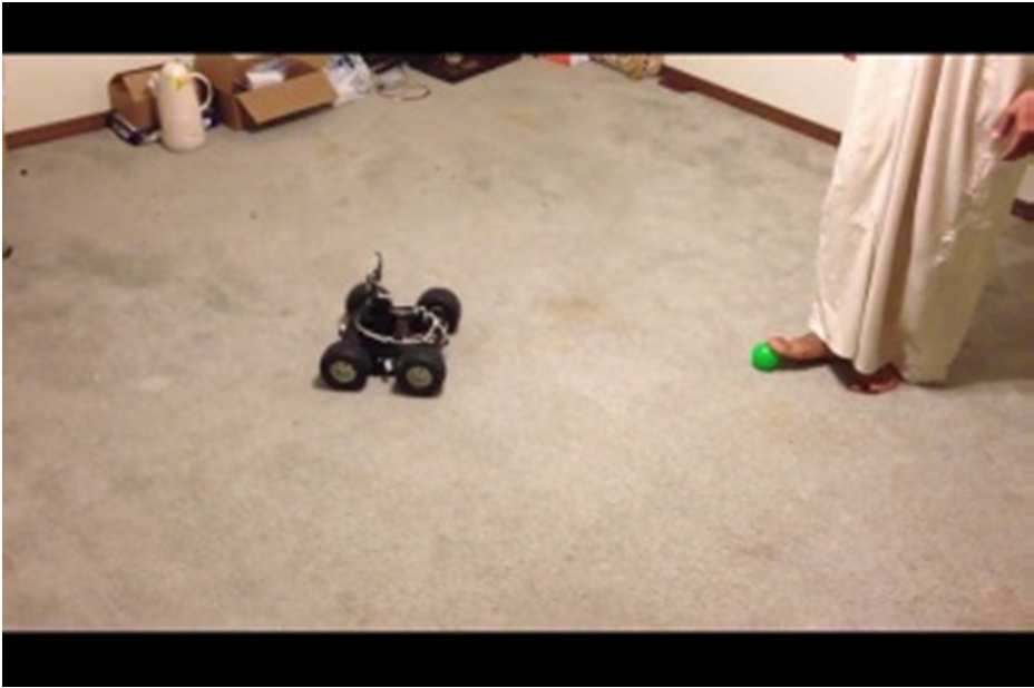 Robot Tracking Moving Colour Obiects using Raspberry Pi with OpenCV 3