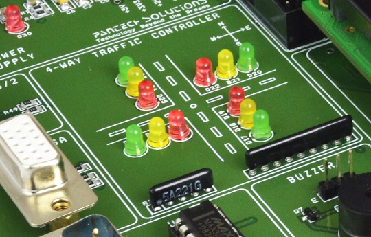 Traffic Light Controller Placement in Spartan3e FPGA Development Kit