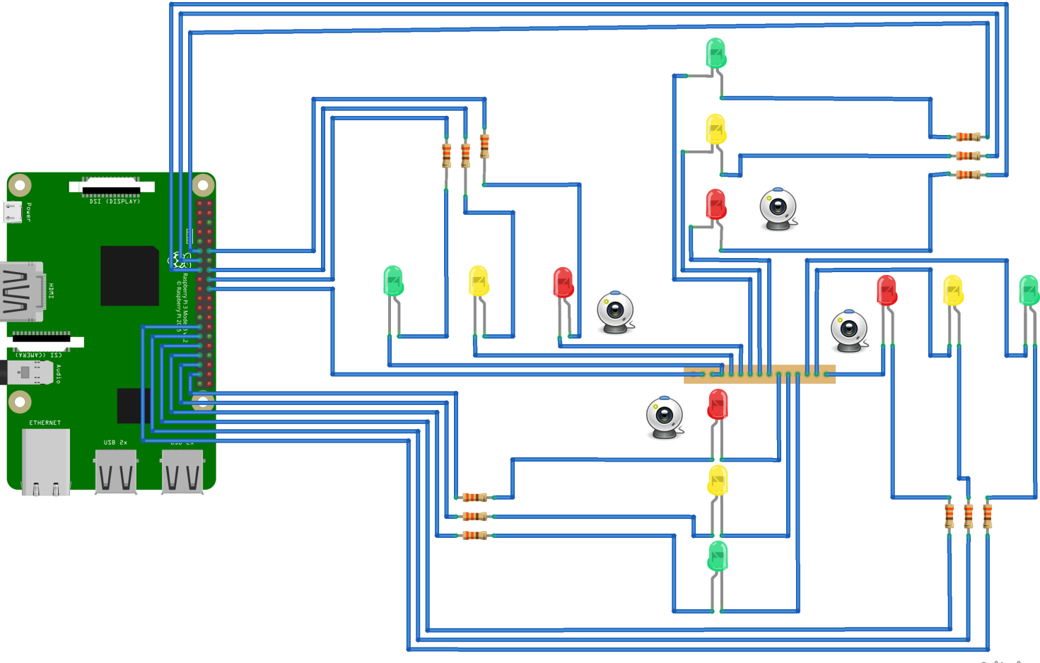 circuit diagram of traffic light