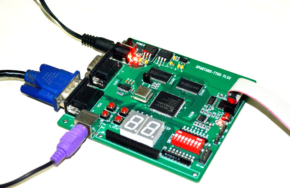 1)Power connection ,VGA and PS2 connection to the FPGA kit